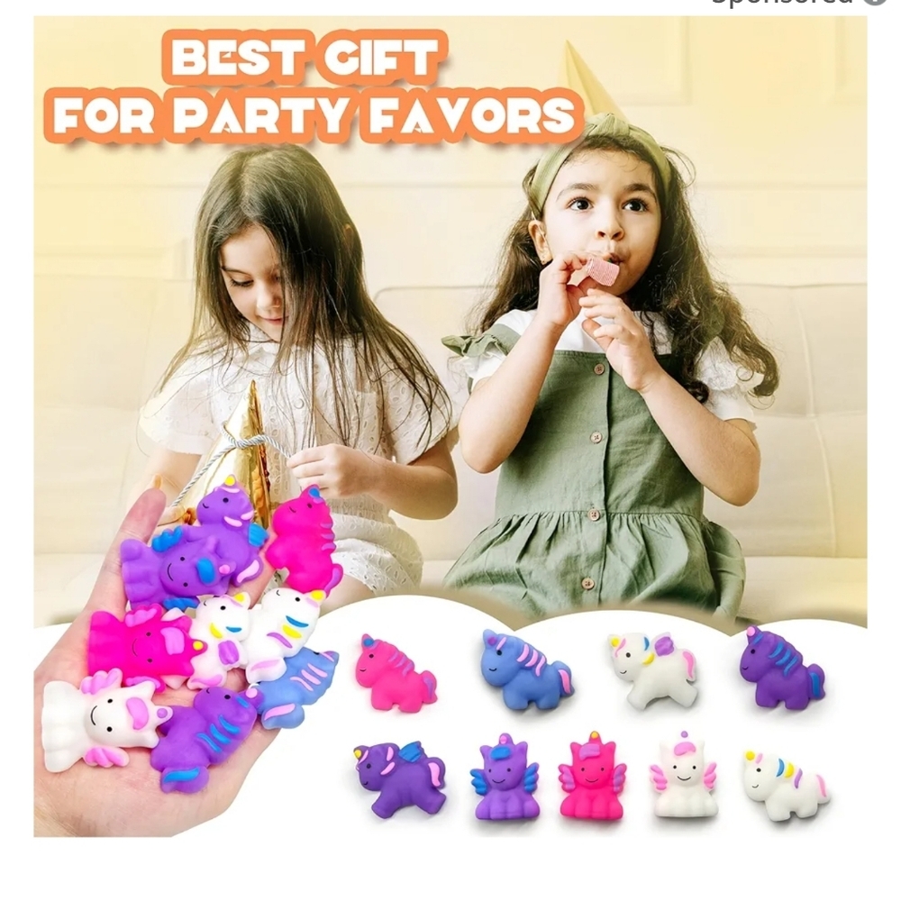 15Pcs Unicorn Mochi Squishy Toys for Kids Party Favors, Kawaii Unicorn Squishies - Picture 3 of 5